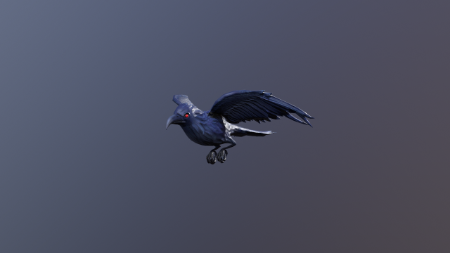 Crows 3D Model .c4d .max .obj .3ds .fbx .stl .blend 