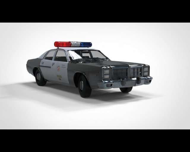 Police car 3D 模型 .c4d .max .obj .3ds .fbx .stl .blend