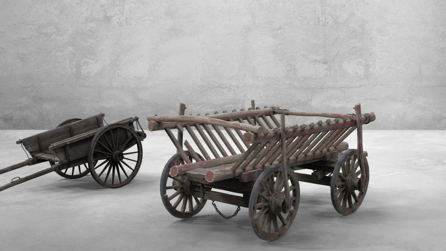 Wagon 3D Model .c4d .max .obj .3ds .fbx .stl .blend 