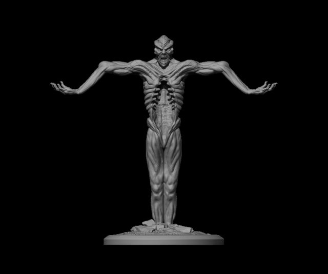 Statue From Outworld Mortal Kombat 1995 3D Model .c4d .max .obj .3ds .fbx .stl .blend 