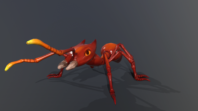 Ant Stylized 3D 模型 .c4d .max .obj .3ds .fbx .stl .blend 