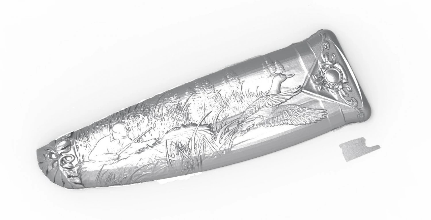 mah - knife handle g04 3D Print Model .c4d .max .obj .3ds .fbx .stl .blend 