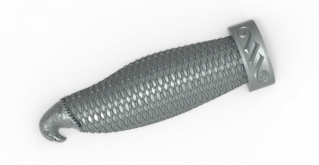 mah - knife handle i01 3D Модель .c4d .max .obj .3ds .fbx .stl .blend 
