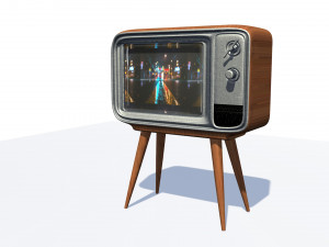 retro vintage old television set 3D Model