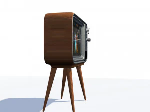 retro vintage old television set 3D Model