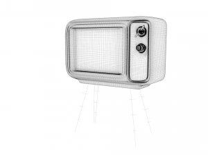 retro vintage old television set 3D Model