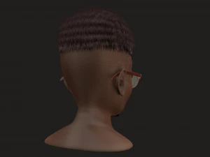 african american young head male 3D Model