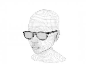 african american young head male 3D Model