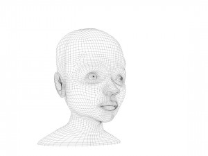 african american young head male 3D 模型