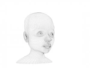 african american young head male 3D Model