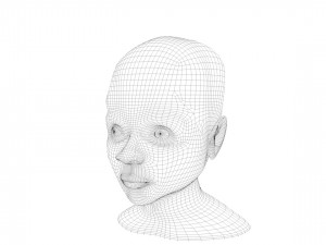african american young head male 3D 模型