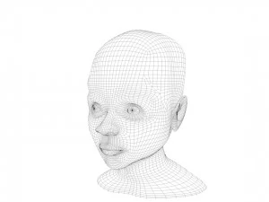 african american young head male 3D Model