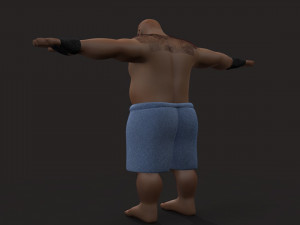 realistic model of a street wrestler 3D Model