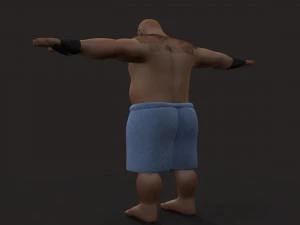 realistic model of a street wrestler 3D Model
