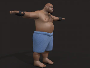 realistic model of a street wrestler 3D Model