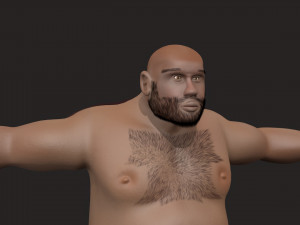 realistic model of a street wrestler 3D Model