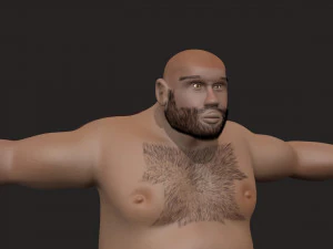 realistic model of a street wrestler 3D Model