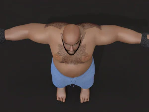 realistic model of a street wrestler 3D Model