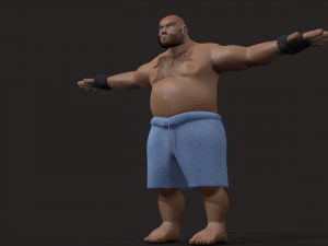 realistic model of a street wrestler 3D Model