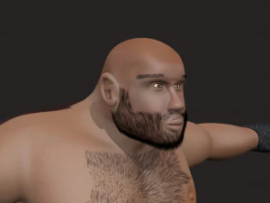 realistic model of a street wrestler 3D Model