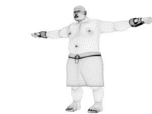 realistic model of a street wrestler 3D Model