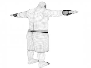 realistic model of a street wrestler 3D Model