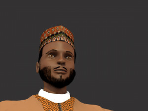 arab and african traditional men dress 3D Model