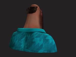 cartoon head man with hair 3D Model