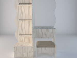 wooden dressing table Modelo 3D