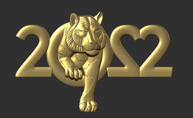 Tiger 3D Принт Модель .c4d .max .obj .3ds .fbx .stl .blend 