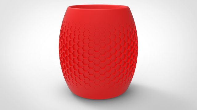 honeycomb vase 3D मॉडल .c4d .max .obj .3ds .fbx .stl .blend