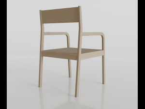 american armchair Modèle 3D