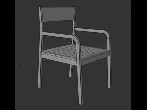 american armchair Modèle 3D