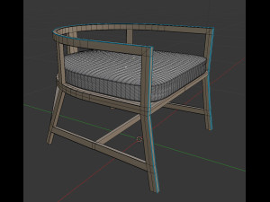 modern armchair 3D 모델