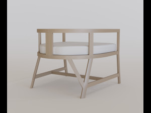 modern armchair 3D 모델