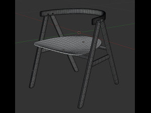 p narin dining chair02 3D 모델