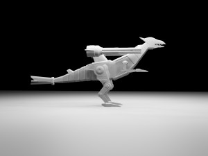 robotic raptor with military Modelo 3D