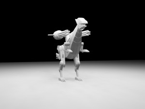 robotic raptor with military Modelo 3D