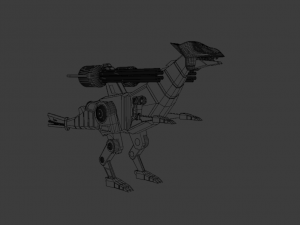 robotic raptor with military Modelo 3D