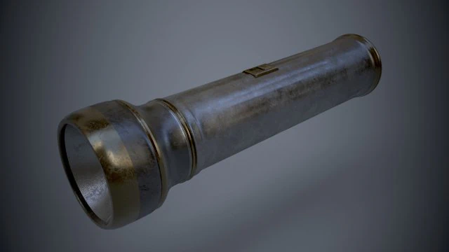 vecchia torcia elettrica Modello 3D .c4d .max .obj .3ds .fbx .stl .blend 