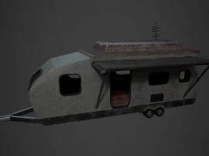 un viejo remolque Modelo 3D