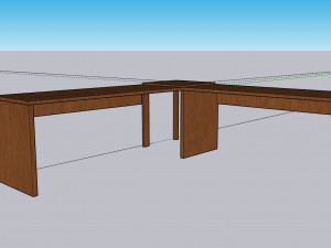 large l pc desk 3Dモデル