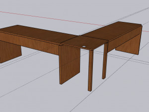large l pc desk Modelo 3D