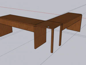 large l pc desk 3D Model