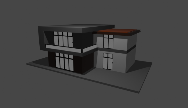 modern house Modèle 3D .c4d .max .obj .3ds .fbx .stl .blend 