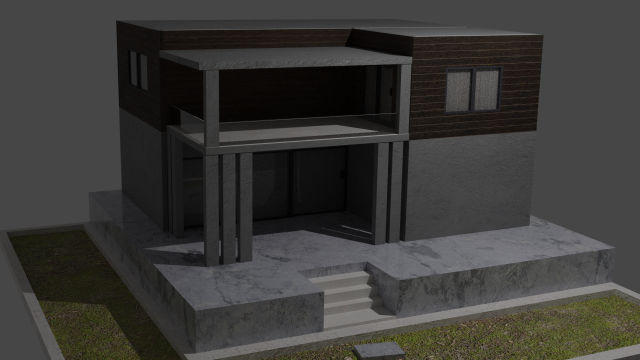 modern house Modelo 3D .c4d .max .obj .3ds .fbx .stl .blend 