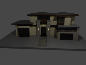 modern house 3D 모델