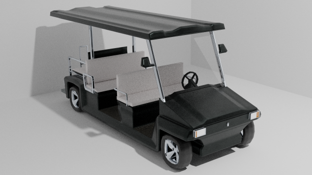 golf cart 3Dモデル .c4d .max .obj .3ds .fbx .stl .blend 