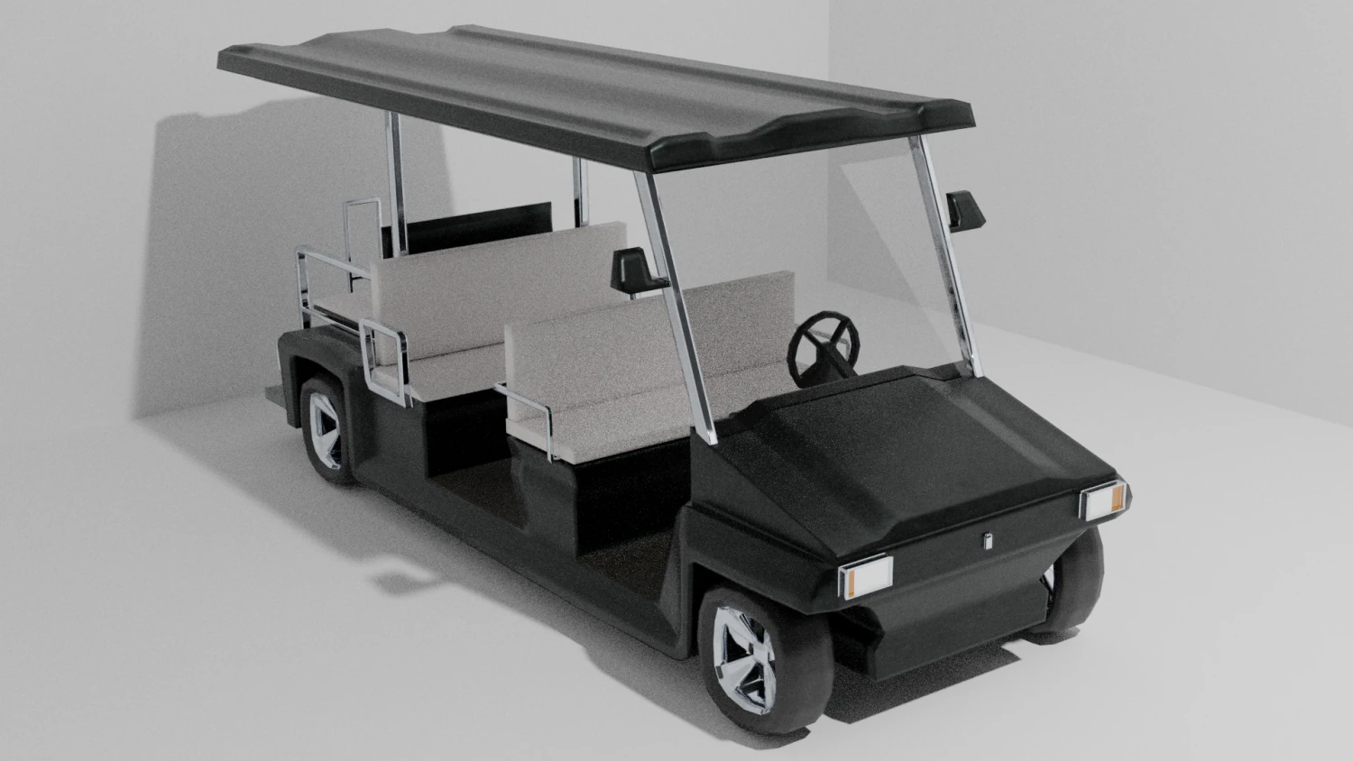 golf cart 3D Model .c4d .max .obj .3ds .fbx .stl .blend 