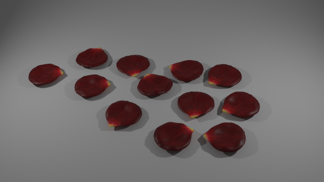 rose petals 3D Model .c4d .max .obj .3ds .fbx .stl .blend